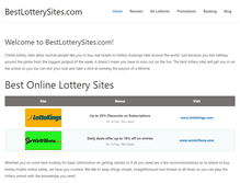 Tablet Screenshot of bestlotterysites.com